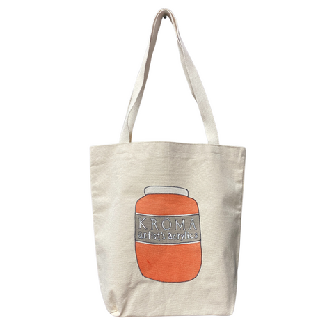 handmade tote bag - benzi orange