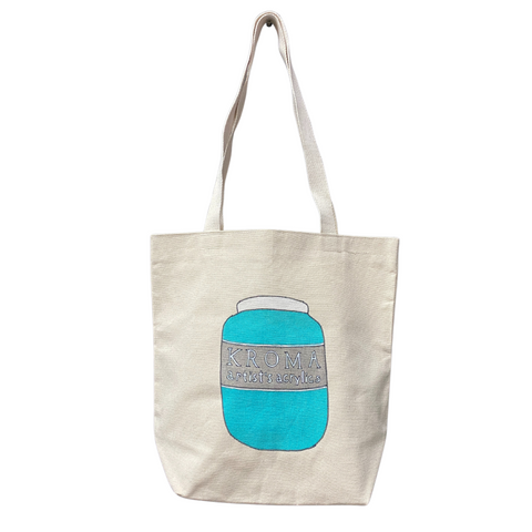 handmade tote bag - cobalt teal