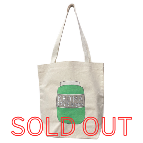 handmade tote bag - cobalt green