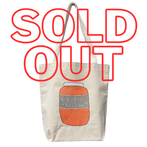 handmade tote bag - benzi orange