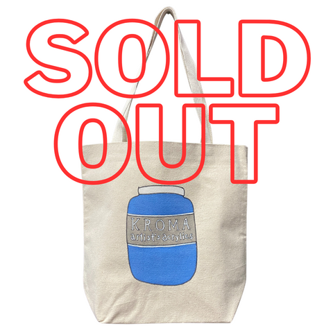 handmade tote bag - cobalt blue